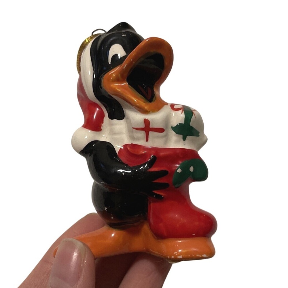 Vintage 1977 Christmas Ornament Daffy Duck Warner Bros Dave Grossman Japan